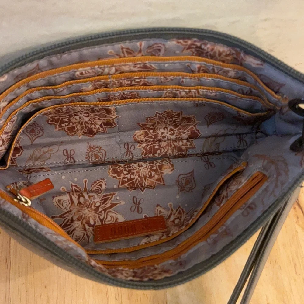 HOBO International Vida 100% Leather Wristlet Clutch.